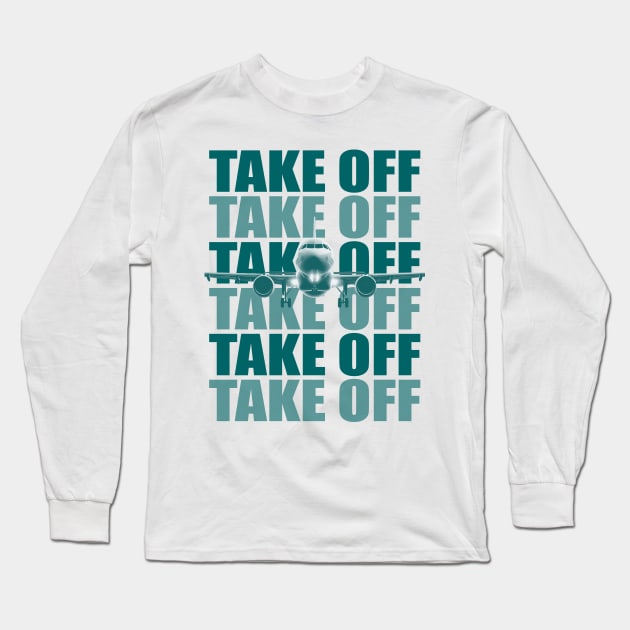 Aircraft Take Off Long Sleeve T-Shirt by Caravele